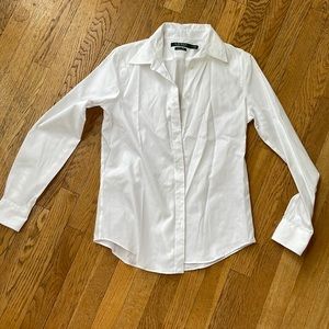 White Ralph Lauren dress shirt.